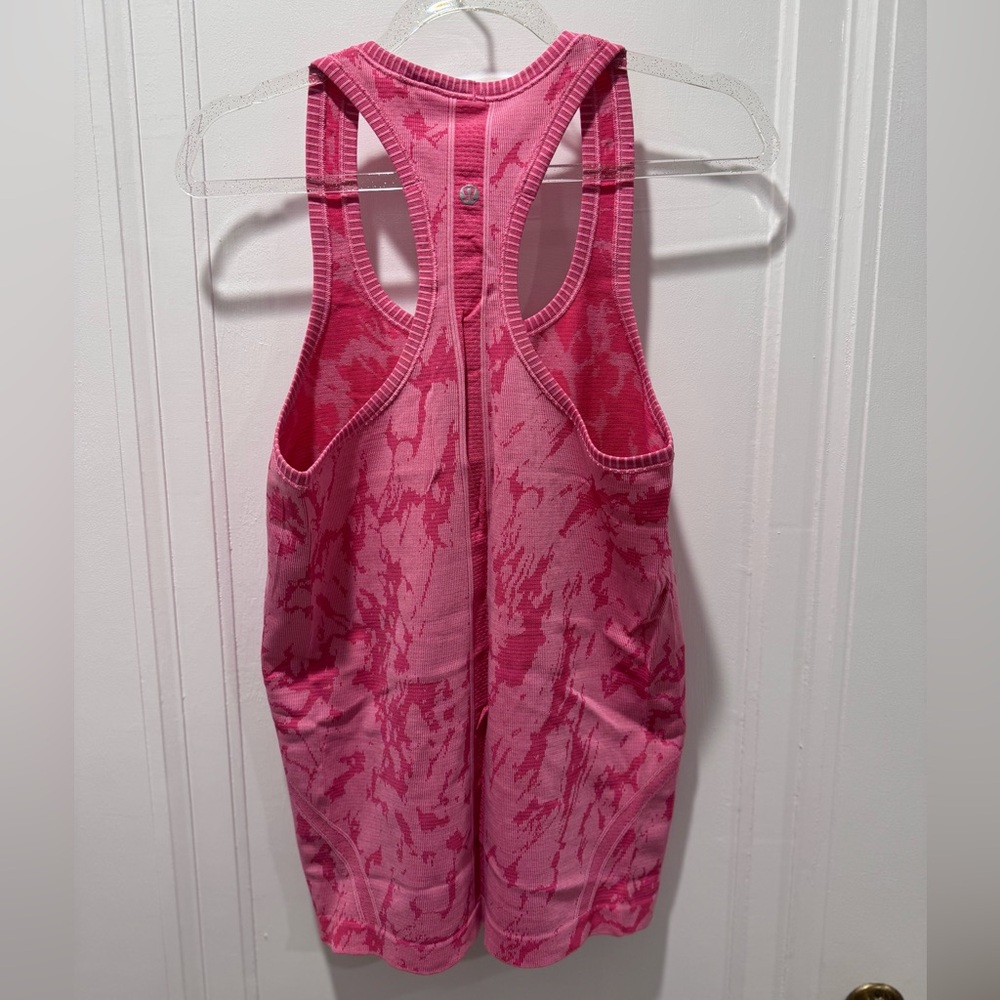 lululemon athletica, Size 6, pink camouflage, racerback tank top. - Picture 2 of 5